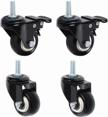Produktbild von Bedee Lenkrollen Transportrollen Möbelrollen mit Bremse Schwerlast 60kg M8X25mm
