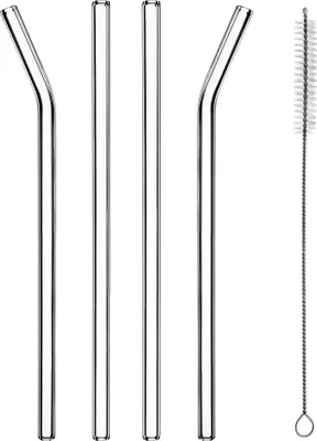 Image de Pailles en verre - Lot - Verre borosilicaté - 5 pièces