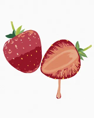 Produktbild von Zuty - Malen nach Zahlen - ERDBEEREN, 40x50 cm, ohne Keilrahmen