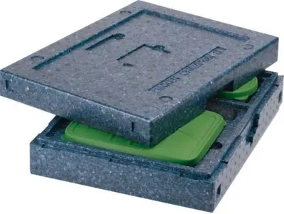 Obrázok produktu pre EPP box modrý, nezostavený, výška: 116 mm, dĺžka: 385 mm, šírka: 325 mm