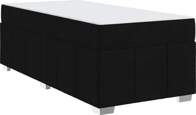 Productafbeelding van Bedframe met matras, zwart, 90 x 200 cm, textiel