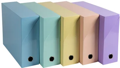 Produktbild von Exacompta 89560E Transferbox 25x33cm 90mm Rückenbreite Aquarel Farben sortiert
