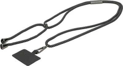 Produktbild von Stylische Universal Handykette in Schwarz/Grau oder Rosa - Praktisch, modisch und immer griffbereit: Ihre Lösung für sicheres und trendiges Tragen Ihres Smartphones! schwarz/grau