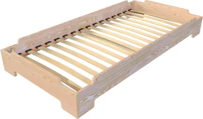 Produktbild von Stapelbett 80x200 - 1 Platz aus Massivholz - Roh (ohne Lack)