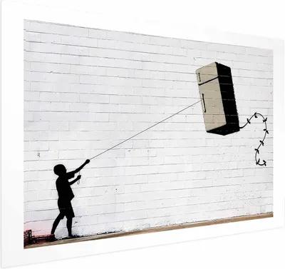Produktbild von Posterpapier Poster - Flying Fridge 42x29.7 cm Streetart h-C-0106-ao-a