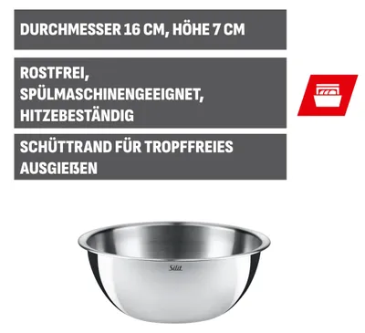 Immagine prodotto di Silit Küchenschüssel, 16 cm 3201003882 4004633252122