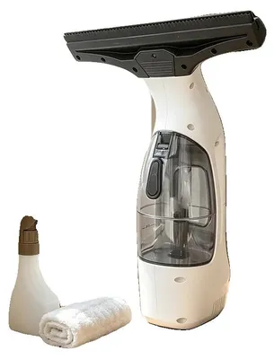 Immagine prodotto di Aspirapolvere per finestre, potenza di aspirazione 2000 Pa, capacità serbatoio acqua 150 ml, capacità batteria 3500 mAh, autonomia 45 minuti, materiale della spazzola: gomma