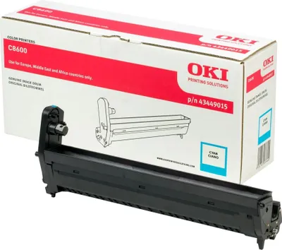 Obrázok produktu pre OKI Cyan Drum for C8600, Originál, OKI C8600, C8800, 20000 strany, Laserová tlač, Azúrová, Azúrová