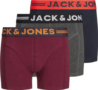 Produktbild von Jack & Jones 12149294_2383_755604_164, Unterhosen, Kofferraum, Erwachsener, Männlich, Rot, Dark Grey Melange