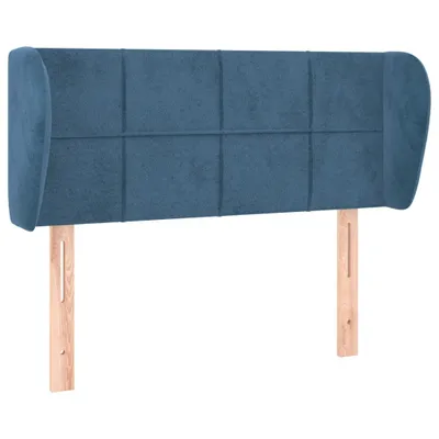 Produktbild von Kopfteil mit Ohren Dunkelblau 93x23x78/88 cm Samt