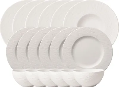 Produktbild von Villeroy & Boch Manufacture Rock blanc Starterset 18tlg