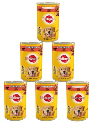 Produktbild von PEDIGREE Adult Dose 6x 1200g - Feuchtfutter für Hunde mit Rindfleisch in Gelee