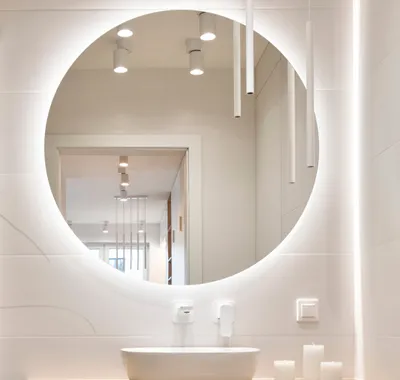Produktbild von BD ART LED kúpeľňové zrkadlo okrúhle Luna 60 cm, nástenné kúpeľňové zrkadlo s osvetlením, farba svetla studená biela 6000K, IP44
