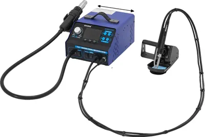 Image de Station de soudage et de dessoudage, température réglable, écran LCD, bleu et noir