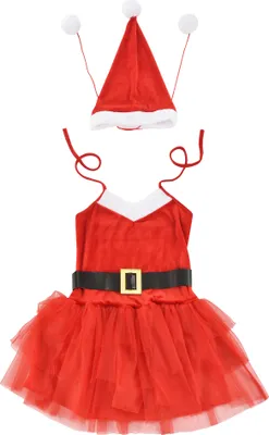 [en.casa]® Weihnachtskostüm für Frauen - Weihnachten Party Nikolaus Outfit Kleid Xmas