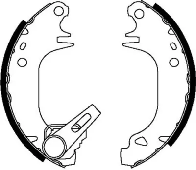 Produktbild von Hella PAGID Bremsbacken Bremsbeläge Satz Hinten für Citroen Peugeot 106 205 309