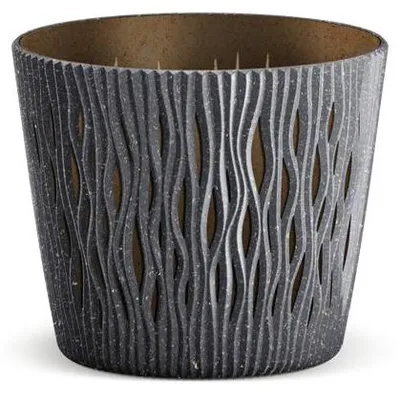 Productafbeelding van Prosperplast bloempot SANDY, rond, antraciet, 22,5 cm