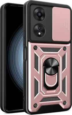 Produktbild von OPPO A58 Hülle - Coverup Armor Ring Ständer Back Cover mit Kamera Schutz - Roségold