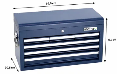 Produktbild von Werkzeugkiste, Aufsatz, groß, mit 6 Schubladen, blau
