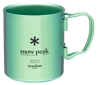 Titan-Doppelwandbecher 450 ml, isoliert, Camping, Grün