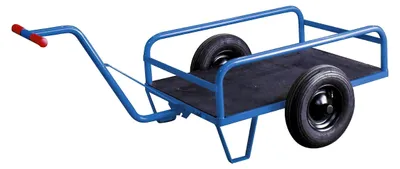 Produktbild von Zweirad-Handwagen mit Geländer und Ladefläche 1050 x 700 mm