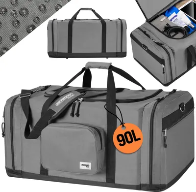 Produktbild von MONZANA® Reisetasche 90L 70x35x35cm Schultergurt Pad Abnehmbar Verstellbar Front & Seitenfächer Standfüße Weekender Duffelbag Sporttasche
