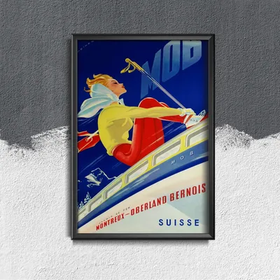 Produktbild von Poster - Canvas - Leinwand - 42 cm x 59,4 cm - Montreux Schweiz