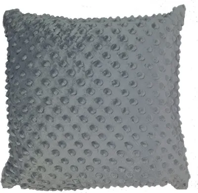 Obrázek produktu pro Povlak na polštář 40x40 na zip Minky tmavě šedý