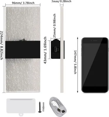 Produktbild von LED-Lampe-Set - 2er-Pack - Touchbedienung und Ladefunktion - Schwarz