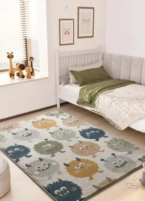 Produktbild von ATTICGO Kinderteppich BEATS Runde Monster in Mehrfarbig, 120x170 cm
