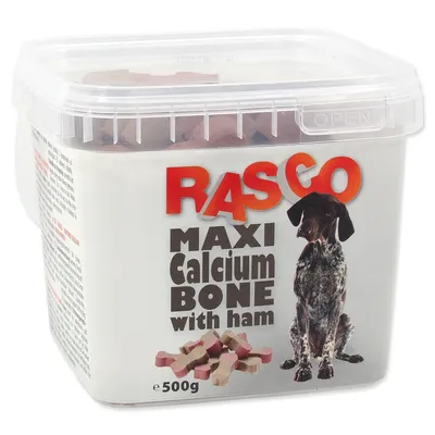 Zdjęcie produktu dla Kość wapienna Rasco z szynką 6cm 500g przysmak