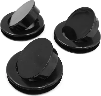 Produktbild von Set aus 3 Ringen und Kappen für Terrassentischschirm - Stecker und Kappen für Gatring - schwarz