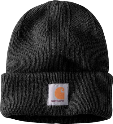 Produktbild von Carhartt Rib Knit Acrylic Mütze Schwarz Schwarz One Size