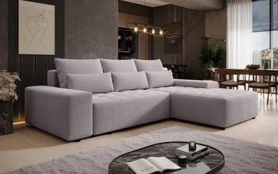 Image de AX LIVING Canapé d'angle Alvorada canapé beige convertible 280 cm