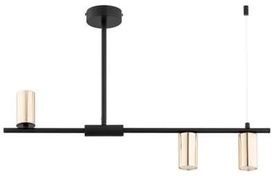 Immagine prodotto di Lampada a sospensione URANOS nero-oro 5xGU10x10W in metallo, dimensioni: 48x74x10 cm, IP20, Alfa