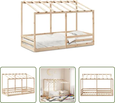 Obrázek produktu pro The Living Store Dětská postel se stříškou 90x200 cm z masivního borovicového dřeva