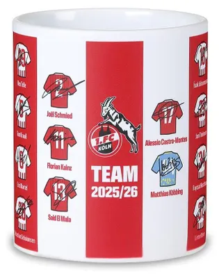 Produktbild von 1. FC Köln Tasse "Unterschriften" 2025/26