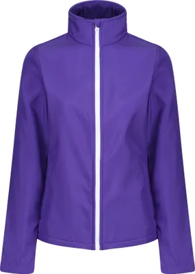 Produktbild von Regatta Standout TRA629 | Damen Ablaze Printable Softshell Jacket - Farbe: Vibrant Purple/Black - Größe: 40 (14)