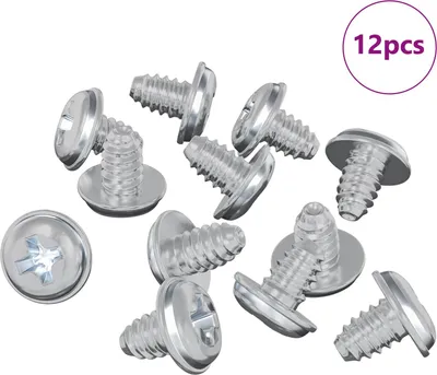 Obrázok produktu pre vidaXL Zámkové skrutky 12 ks strieborné M4 x 5 mm železo