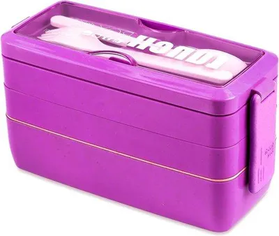 Immagine prodotto di Contenitore per il pranzo a 3 scomparti, impilabile, 1000 ml, a tenuta stagna, adatto al microonde, viola