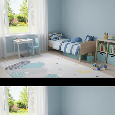 Immagine prodotto di Tappeto Tapiso JOY a pelo corto tappeto antiscivolo di facile manutenzione moderno tappeto gioco per la stanza dei bambini 200 x 300 cm