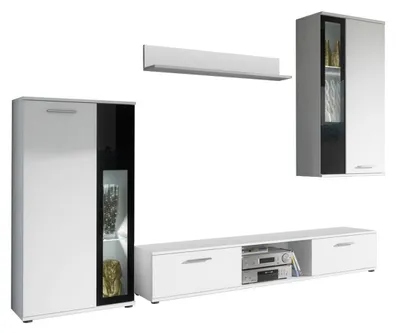 Produktbild von Wohnwand Komplett Designer Luxus Wohnzimmer Wandregal Modern Einrichtung