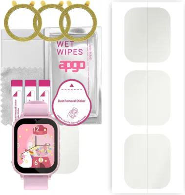 Produktbild von apgo 3 Stück Schutzfolie, Matt, kompatibel mit Bemi KIZZO Smartwatch, Hydrogel Displayschutzfolie mit Positionierhilfe, Displayfolie, robust und kratzfest