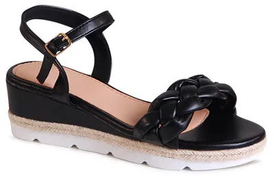 Produktbild von topschuhe24 2431 Damen Keilabsatz Sandalen Riemchen Sandaletten , Farbe:Schwarz, Größe:37 EU