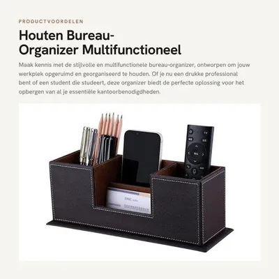 Produktbild von Schreibtisch-Organizer aus Holz – Schreibtisch-Organizer mit Fächern – Multifunktionaler Schreibtisch-Organizer – Weicher Flanell-Schreibtisch-Organizer – Nachhaltiger Schreibtisch-Organizer – Schreibtisch-Organizer für Zuhause und Büro – Schreibtischhalter