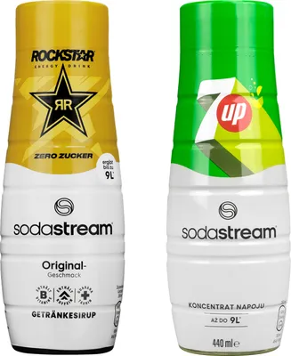 Produktbild von Sodastream Sirup Set Rockstar Zero 440ml 7UP Konzentrat Getränkesirup