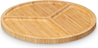 Produktbild von KINVARA | Servierplatte - Tablett - 30 cm - Bambus - Bambusteller - mit Fächern