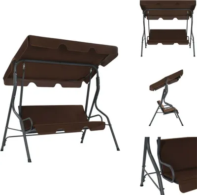 Produktbild von vidaXL Hollywoodschaukel Kaffeebraun 170×110×153 cm -  Hollywoodschaukeln