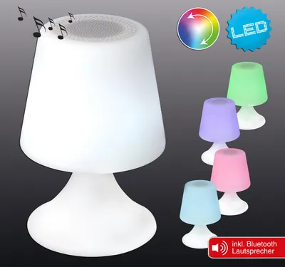 Obrázok produktu pre Dekoratívne svietidlo Näve s Bluetooth – plast (PE, ABS) – biele, farebné; 5163961