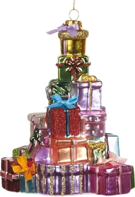 Produktbild von Goodwill Weihnachtskugel - Stapel Weihnachtsgeschenke H 16 cm